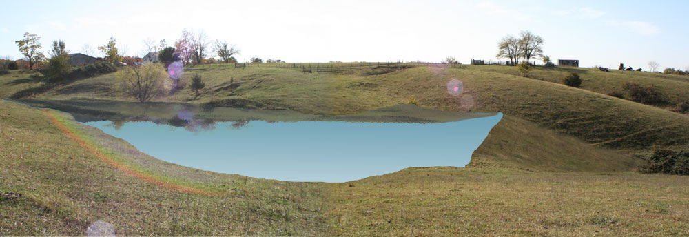 pan of proposed pond